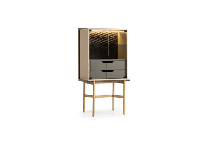Bar cabinet Wardrobe Display case Bar Wood Living room Modern Beige Luxury