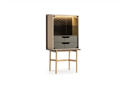 Bar cabinet Wardrobe Display case Bar Wood Living room Modern Beige Luxury