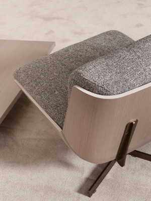 Swivel Chair Armchair Fabric Seater Single Seater Gray Living room Club Chair