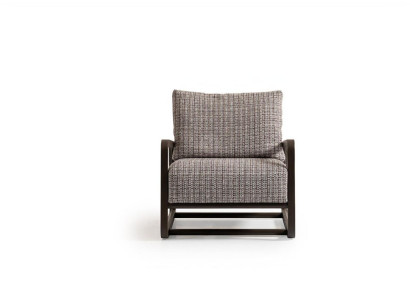 Armchair Single Seater Gray Wood Living room TV Chair Relax Chair