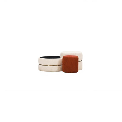 Group Footstool Pouf 3-piece Set Puff Coffee table Stool Modern Table