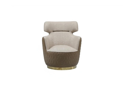 Wing Chair Armchair Fabric Seater Single Seater Beige Club Chair Modern