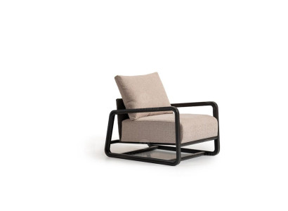TV Armchair Single Seater Seater Beige Wood Living room Design