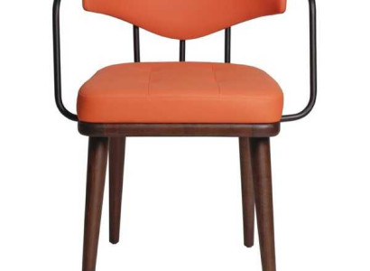 Orange Modern Recliner Armrests Chair Single Seater Designer 1-Seater