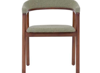 Gray Dining Room Chair Design Wooden Chair Single Seat Upholstery 1-Seater Chair