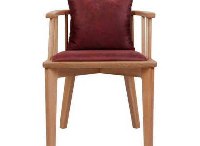 Brown Dining room Chair Design Wooden Chair Single Seat Upholstery 1-Seater