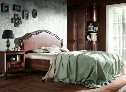 Classic s Bed Double bed Leather bed Chippendale Bedroom Verona V
