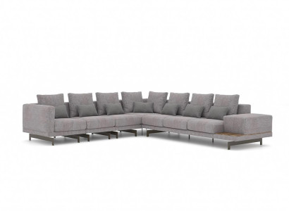 Corner sofa L-shape Living room Furnishings Designer Textile Sofa Modern Suite