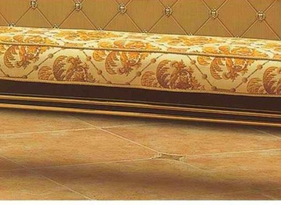 Glamorous seating culture textile bench with elegant elegance and gold-plated legs