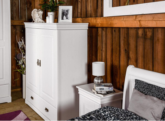 Bedroom Set Double Bed 2x Bedside table Console Beds Hotel Upholstery 5 pcs.