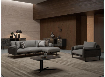 Living room Designer Corner sofa L-shape Armchair Luxury Coffee table Furnishings