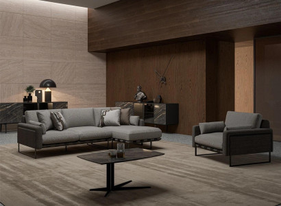 Modern upholstered sofa L-shape Upholstered furniture Living room Luxury Armchair new Coffee table