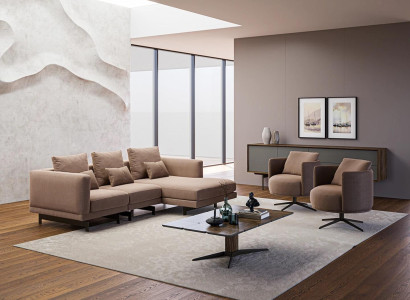 Sofa set Luxury Furniture Sofa L-shape 2x Armchair Upholstered furniture new Coffee table
