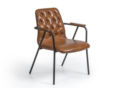 Designer Chair with Armrests Brown Dining room chair Luxury Furniture new Design