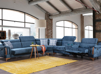 Luxury Textile Corner sofa L-shape Fabric Modern Couch Living room Design Furniture