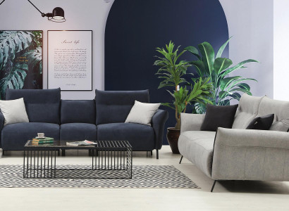 Sofa set set 2 pieces sofa couch upholstered armchair modern designer luxury furniture