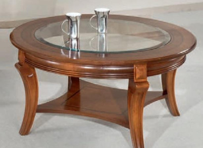Coffee table wooden table design tables Italian furniture glass table round table brown