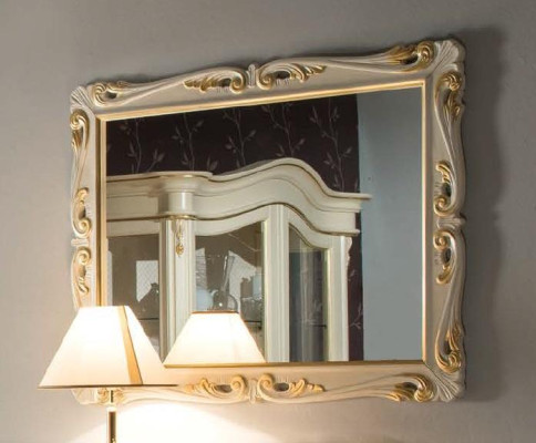 Classic r Design Mirror Italian Wall mirror Wood Stand Wall Italy new