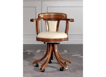 Chef Armchair Office Wood Country House Style Study room Armchair Furniture White Rotatable new