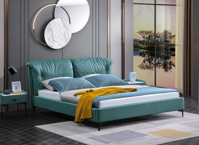 Bedroom Bed Bedside tables 3 pcs. Set Design Luxury Beds Wood