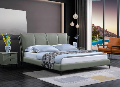 Bed Leather 2x Bedside table 3 pcs. Bedroom Set Furniture Modern Luxury Beds new