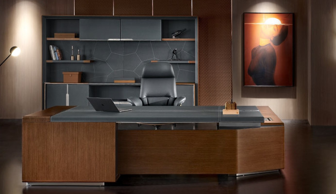 Corner desk office boss room furniture design desks decoration practice