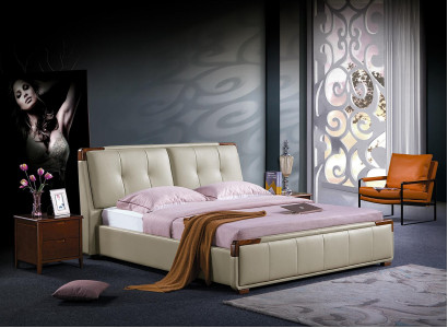 Bed Upholstery Design Luxury Double Decorative Hotel Beds Sleep Room Leather