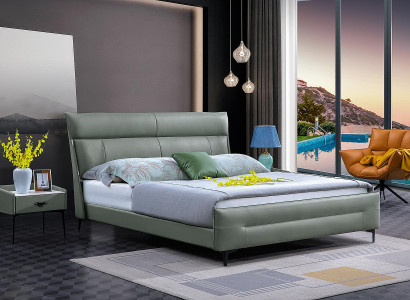 Complete's Bed Green Leather Bed Beds Luxury Design Bedroom Furniture 180x200