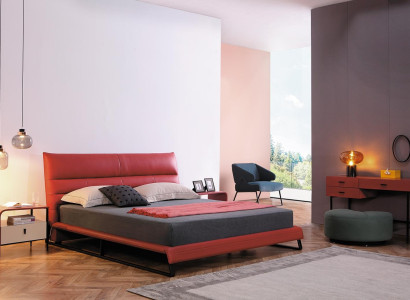 Bed Upholstery Design Luxury Decorative Double Hotel Beds Sleep Room Leather