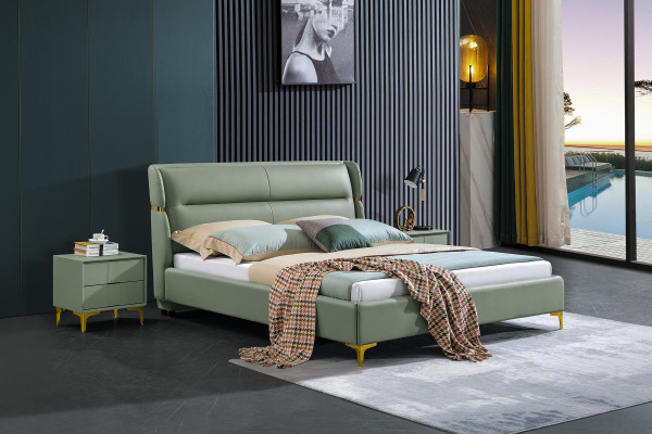 Bed Upholstery Design Luxury Double Decorative Hotel Beds Marriage Sleep Room Leather