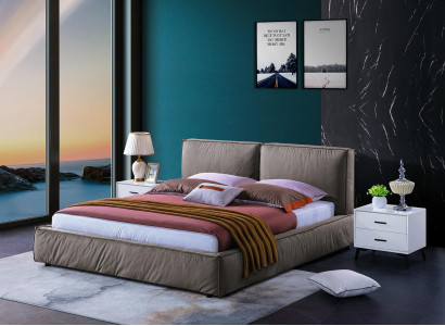 Design Bedroom Bed Luxury Wood Beds Double Marriage Upholstery Furniture 180x200cm