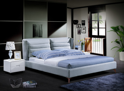 Wood Design Bed. Double Luxury Marriage Modern Hotel Frame Sleep Room