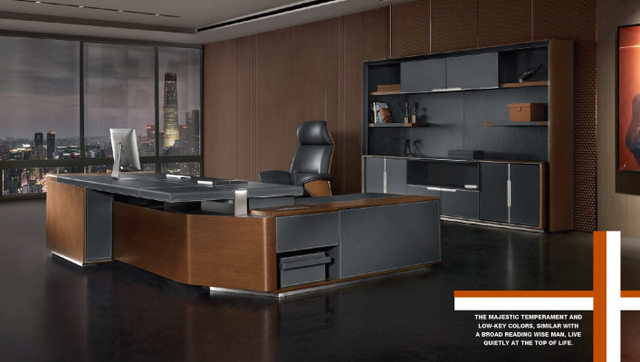 Corner desk office boss room furniture design desks decoration practice