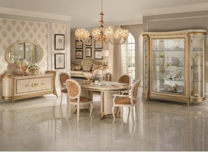 Dining room Set Suite Display case Table 6x Chair Chest of drawers Mirror Baroque new 10pcs.