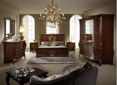 arredoclassic™ Bedroom Set Sinfonia Baroque Rococo Bed Bedside table
