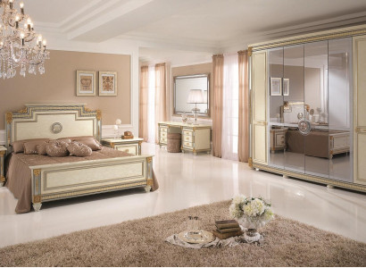 Bedroom Set Design Modern Luxury Furniture Bed 2x Bedside table 7 pcs. Italy new