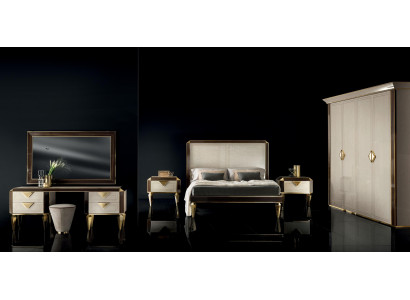 Bed Bedside table Wardrobe 7 pcs. Bedroom Set Design Luxury Bedroom