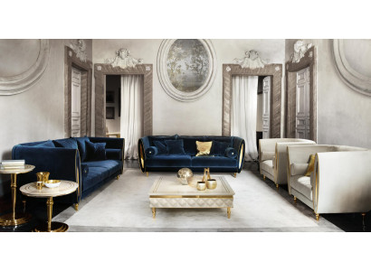 Sofa set Sofa Couch 3 + 2 + 1 Living room Designer Furniture Classic