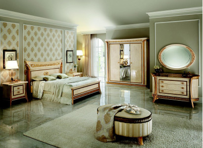 arredoclassic™ Bedroom Set Melodia Baroque Rococo Bed Bedside table 6-piece.