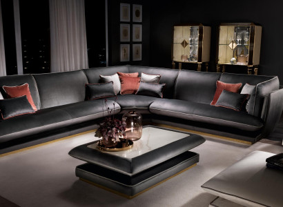 Sofa Couch Luxury Corner sofa Furniture Living room Upholstery Design Textile arredoclassic