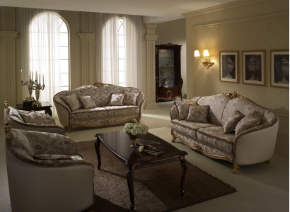 Sofa set 3+2+1 Seater Arredoclassic Living landscape Sofas Couches Upholstery new