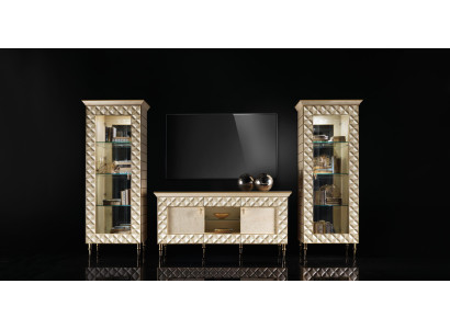 Wall unit display case TV cabinet sideboard wardrobe wall baroque rococo design