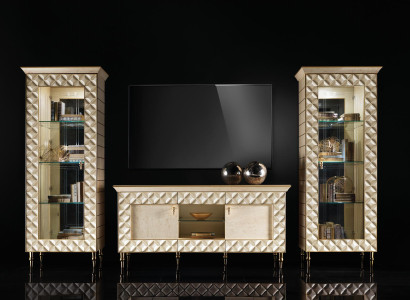 Wall unit display case TV cabinet sideboard wardrobe wall baroque rococo design