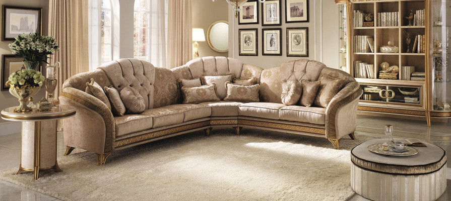 Corner sofa L-shape Sofa Living landscape Suite Upholstery Fabric Couch Design Furniture