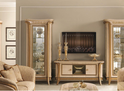 Design Wall unit Sideboard 2x Wardrobe Lowboard TV cabinet Sideboard 3 pcs. Set display case