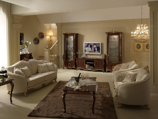 Luxury Class 2+1+1 Italian Furniture Sofa set Couch Sofa arredoclassic