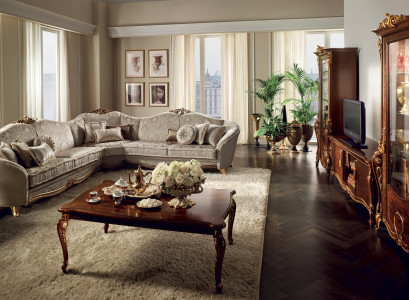 Classic Design Couch Corner sofa Living landscape Sofa Upholstery Seat arredoclassic