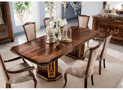 Furniture Table + 8x Chair Sets Dining room Suite Wood Complete Baroque