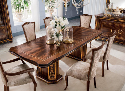 Furniture Table + 8x Chair Sets Dining room Suite Wood Complete Baroque