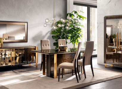 Dining table chairs chest of drawers 8 pieces. Dining room Set Group Suite Table arredoclassic